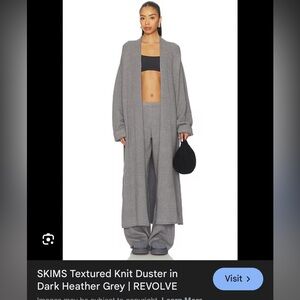 SKIMS Heather Gray Knit Duster